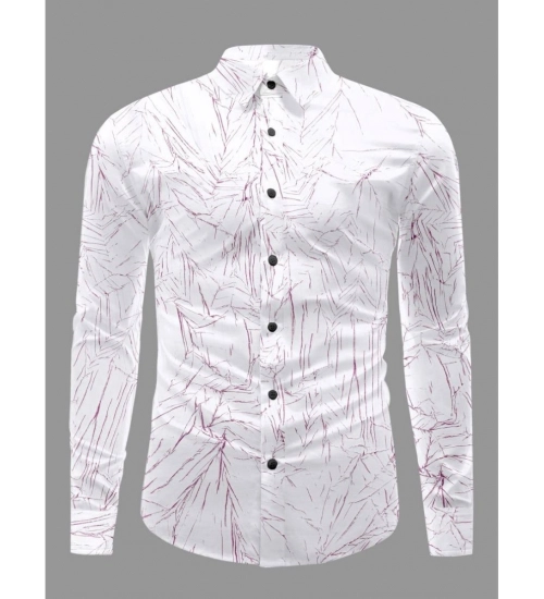 Generic Men's Casual PollyCotton Textured Full Sleeve Collar Shirt (Pink)