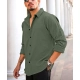Generic Men's Casual Popcorn Self-design Full Sleeve Collar Shirt (Green) Generic Men's Casual Popcorn Self-design Full Sleeve Collar Shirt (Green)