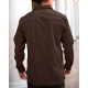 Generic Men's Casual Popcorn Self-design Full Sleeve Collar Shirt (Brown) Generic Men's Casual Popcorn Self-design Full Sleeve Collar Shirt (Brown)