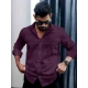 Generic Men's Casual PollyCotton Self-design Full Sleeve Collar Shirt (Wine) Generic Men's Casual PollyCotton Self-design Full Sleeve Collar Shirt (Wine)