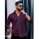 Generic Men's Casual PollyCotton Self-design Full Sleeve Collar Shirt (Wine) Generic Men's Casual PollyCotton Self-design Full Sleeve Collar Shirt (Wine)