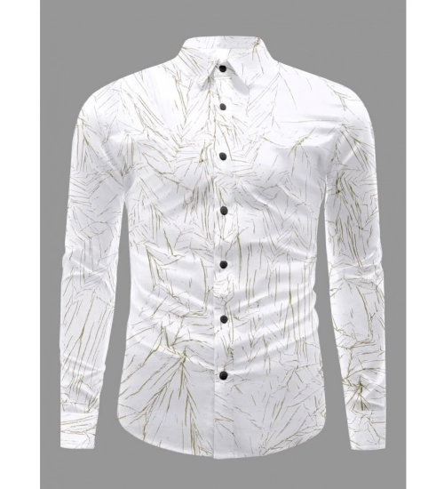 Generic Men's Casual PollyCotton Textured Full Sleeve Collar Shirt (Green)