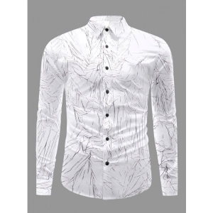 Generic Men's Casual PollyCotton Textured Full Sleeve Collar Shirt (Black)