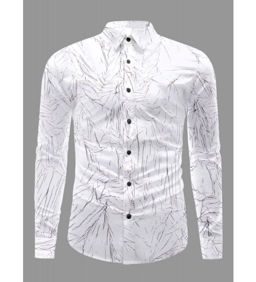 Generic Men's Casual PollyCotton Textured Full Sleeve Collar Shirt (Black)