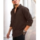 Generic Men's Casual Popcorn Self-design Full Sleeve Collar Shirt (Brown) Generic Men's Casual Popcorn Self-design Full Sleeve Collar Shirt (Brown)