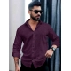 Generic Men's Casual PollyCotton Self-design Full Sleeve Collar Shirt (Wine) Generic Men's Casual PollyCotton Self-design Full Sleeve Collar Shirt (Wine)