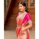 Generic Women's Silk Blend Self Design Banarasi Saree With Unstitched Blouse (5.5Mtr, Peach) Generic Women's Silk Blend Self Design Banarasi Saree With Unstitched Blouse (5.5Mtr, Peach)