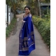 Generic Women's Silk Woven Kanjivaram Saree With Unstitched Blouse (5.5Mtr, Blue) Generic Women's Silk Woven Kanjivaram Saree With Unstitched Blouse (5.5Mtr, Blue)
