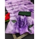 Generic Women's Organza Printed Saree With Unstitched Blouse (5.5Mtr, Lavender)