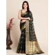 Generic Women's Silk Blend Printed Banarasi Saree With Unstitched Blouse (5.5Mtr, Black) Generic Women's Silk Blend Printed Banarasi Saree With Unstitched Blouse (5.5Mtr, Black)