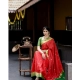 Generic Women's Silk Blend Self Design Banarasi Saree With Unstitched Blouse (5.5Mtr, Red Green) Generic Women's Silk Blend Self Design Banarasi Saree With Unstitched Blouse (5.5Mtr, Red Green)