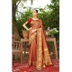 Generic Women's Silk Woven Kanjivaram Saree With Unstitched Blouse (5.5Mtr, Red)