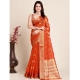 Generic Women's Silk Blend Printed Banarasi Saree With Unstitched Blouse (5.5Mtr, Red) Generic Women's Silk Blend Printed Banarasi Saree With Unstitched Blouse (5.5Mtr, Red)