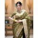Generic Women's Silk Woven Kanjivaram Saree With Unstitched Blouse (5.5Mtr, Mehendi Green) Generic Women's Silk Woven Kanjivaram Saree With Unstitched Blouse (5.5Mtr, Mehendi Green)