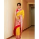 Generic Women's Silk Blend Self Design Banarasi Saree With Unstitched Blouse (5.5Mtr, Yellow Red) Generic Women's Silk Blend Self Design Banarasi Saree With Unstitched Blouse (5.5Mtr, Yellow Red)