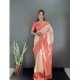 Generic Women's Silk Blend Woven Kanjivaram Saree With Unstitched Blouse (5.5Mtr, Peach) Generic Women's Silk Blend Woven Kanjivaram Saree With Unstitched Blouse (5.5Mtr, Peach)