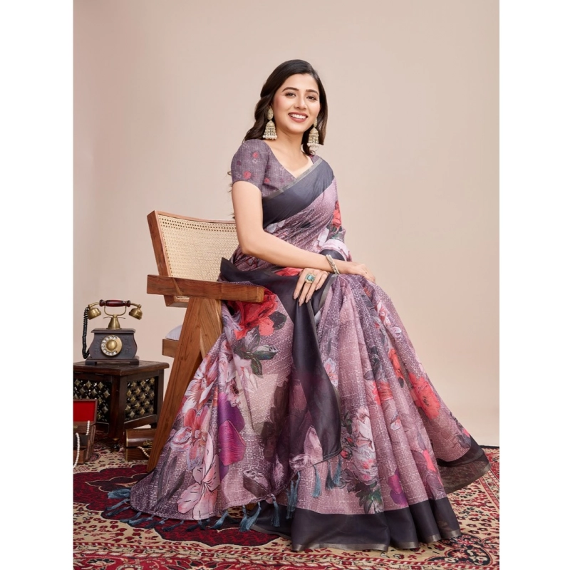 Women's Georgette Embroidered Saree With Unstitched Blouse (5.5Mtr, Multicolor) Women's Georgette Embroidered Saree With Unstitched Blouse (5.5Mtr, Multicolor)