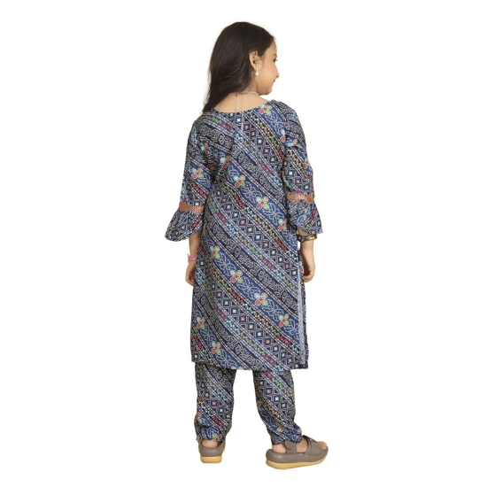 Generic Girl's Maslin Embrodrery Lace Aliya Cut Top With Bottom Dupatta Set (Blue) Generic Girl's Maslin Embrodrery Lace Aliya Cut Top With Bottom Dupatta Set (Blue)