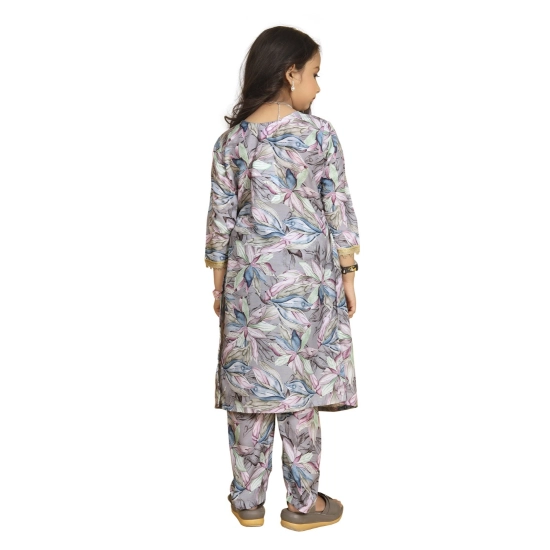 Generic Girl's Maslin Embrodrery Lace Aliya Cut Top With Bottom Dupatta Set (Grey) Generic Girl's Maslin Embrodrery Lace Aliya Cut Top With Bottom Dupatta Set (Grey)