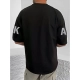 Generic Men's Casual Cotton Blend Printed Round Neck Half Sleeve T-Shirt (Black) Generic Men's Casual Cotton Blend Printed Round Neck Half Sleeve T-Shirt (Black)