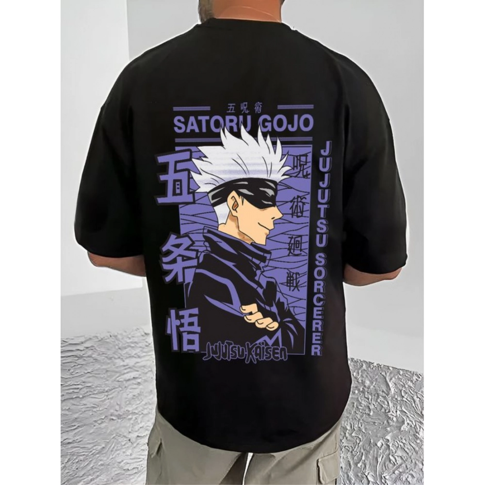 Generic Men's Casual Cotton Blend Printed Round Neck Half Sleeve T-Shirt (Black) Generic Men's Casual Cotton Blend Printed Round Neck Half Sleeve T-Shirt (Black)