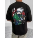 Generic Men's Casual Cotton Blend Printed Round Neck Half Sleeve T-Shirt (Black) Generic Men's Casual Cotton Blend Printed Round Neck Half Sleeve T-Shirt (Black)