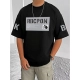 Generic Men's Casual Cotton Blend Printed Round Neck Half Sleeve T-Shirt (Black) Generic Men's Casual Cotton Blend Printed Round Neck Half Sleeve T-Shirt (Black)
