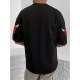 Generic Men's Casual Cotton Blend Printed Round Neck Half Sleeve T-Shirt (Black) Generic Men's Casual Cotton Blend Printed Round Neck Half Sleeve T-Shirt (Black)