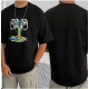 Generic Men's Casual Cotton Blend Printed Round Neck Half Sleeve T-Shirt (Black) Generic Men's Casual Cotton Blend Printed Round Neck Half Sleeve T-Shirt (Black)