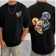 Generic Men's Casual Cotton Blend Printed Round Neck Half Sleeve T-Shirt (Black) Generic Men's Casual Cotton Blend Printed Round Neck Half Sleeve T-Shirt (Black)