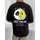 Generic Men's Casual Cotton Blend Printed Round Neck Half Sleeve T-Shirt (Black) Generic Men's Casual Cotton Blend Printed Round Neck Half Sleeve T-Shirt (Black)