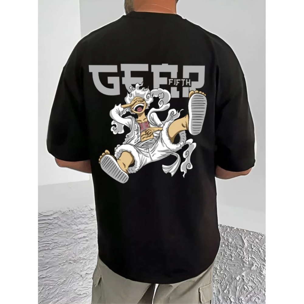 Generic Men's Casual Cotton Blend Printed Round Neck Half Sleeve T-Shirt (Black) Generic Men's Casual Cotton Blend Printed Round Neck Half Sleeve T-Shirt (Black)