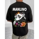 Generic Men's Casual Cotton Blend Printed Round Neck Half Sleeve T-Shirt (Black) Generic Men's Casual Cotton Blend Printed Round Neck Half Sleeve T-Shirt (Black)
