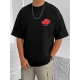 Generic Men's Casual Cotton Blend Printed Round Neck Half Sleeve T-Shirt (Black) Generic Men's Casual Cotton Blend Printed Round Neck Half Sleeve T-Shirt (Black)