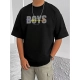 Generic Men's Casual Cotton Blend Printed Round Neck Half Sleeve T-Shirt (Black) Generic Men's Casual Cotton Blend Printed Round Neck Half Sleeve T-Shirt (Black)