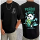 Generic Men's Casual Cotton Blend Printed Round Neck Half Sleeve T-Shirt (Black)