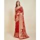 Generic Women's Soft Organza Silk Weaving Design Saree With Unstitched Blouse 5.5Mtr (Red) Generic Women's Soft Organza Silk Weaving Design Saree With Unstitched Blouse 5.5Mtr (Red)