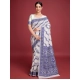 Generic Women's Jamdani Cotton Silk Printed Saree With Unstitched Blouse 5.5Mtr (Navy Blue) Generic Women's Jamdani Cotton Silk Printed Saree With Unstitched Blouse 5.5Mtr (Navy Blue)