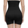 Generic Women's Cotton Lycra Solid Western Wear Tummy - Thigh Body Shaper (Black)