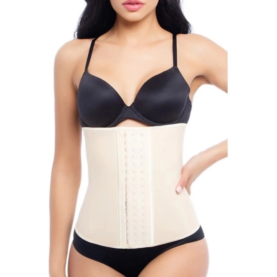 Generic Women's Lycra Blend Solid Western Wear Corset Body Shaper (Beige) Generic Women's Lycra Blend Solid Western Wear Corset Body Shaper (Beige)