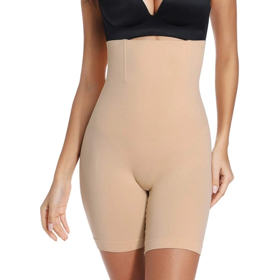 Generic Women's Cotton Solid Western Wear Tummy - Thigh Body Shaper (Skin)
