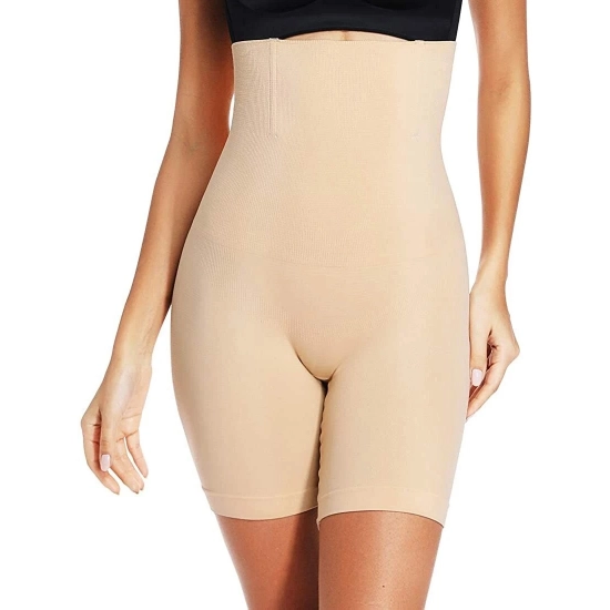 Generic Women's Cotton Solid Ethnic Wear Tummy - Thigh Body Shaper (Skin)