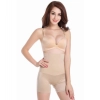 Generic Women's Cotton Lycra Solid Western Wear Tummy - Thigh Body Shaper (Beige)