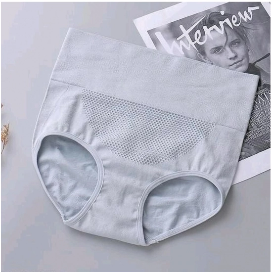 Generic Women's Cotton Solid Ethnic Wear Body Shaper Brief (Grey)