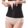 Generic Women's Lycra Blend Self Design Western Wear Corset Body Shaper (Black)