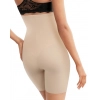 Generic Women's Cotton Solid Western Wear Tummy - Thigh Body Shaper (Skin)