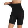 Generic Women's Cotton Solid Western Wear Tummy - Thigh Body Shaper (Black)