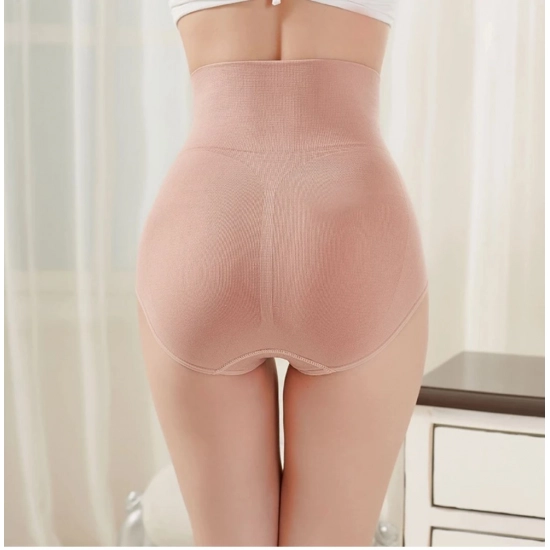 Generic Women's Cotton Self Design Western Wear Body Shaper Brief (Pink)