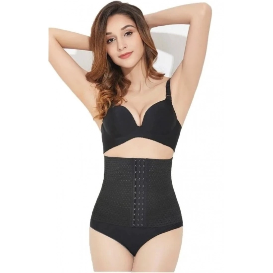 Generic Women's Lycra Blend Self Design Western Wear Corset Body Shaper (Black) Generic Women's Lycra Blend Self Design Western Wear Corset Body Shaper (Black)