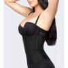 Generic Women's Cotton Solid Ethnic Wear Tummy - Thigh Body Shaper (Black)